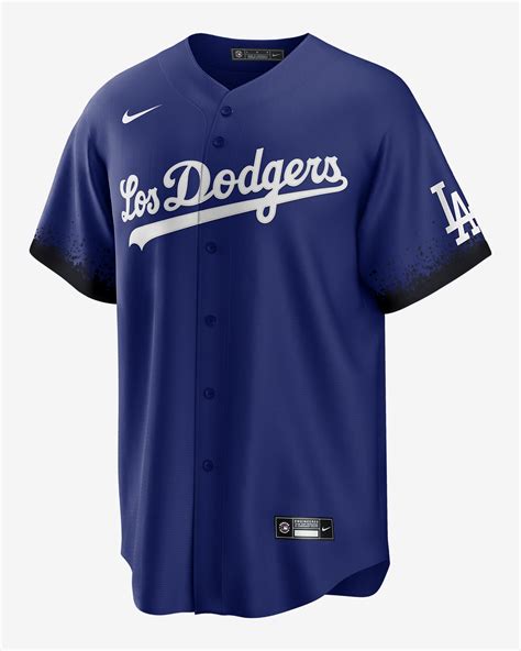 men's los angeles dodgers nike black/white official replica jersey|nike dodgers jersey.